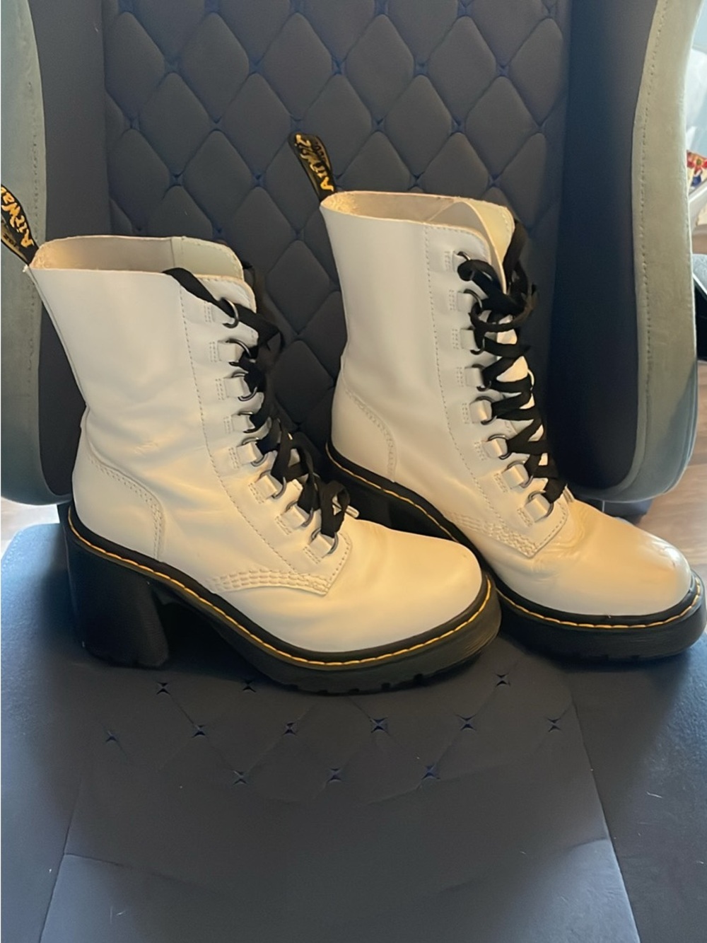 Dr. Martens Chesney  Lace-Up Platform Combat Boots 8